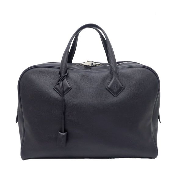 Hermes Victoria 2 12h 40 Taurillon Noviyo Silver Metal Fittings Handbag - Picture 1 of 7